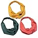 Produktbild Haarband mit gedrehtem Knoten, weich, modisch, einfarbig, elastisch, für Damen, Rosa, Gelb, Grün, 3 Stück