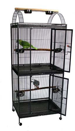 Waimea Wingplex Double Decker Bird Cage - 30” X 24” X 74” - Green Vein