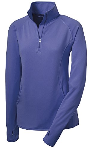 DRIEQUIP Ladies Moisture Wicking 1/2-Zip Stretch Pullover Sweatshirts in XS-4XL