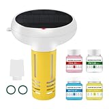 7-in-1 Smart Wasserqualitätsmesser für Tuya, pH/Salz/CL/ORP/Leitfähigkeit/Temp, Digitaler Pooltester mit App, Weiß/Gelb(A)