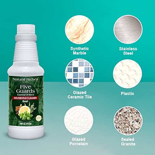 Natural Riches Household Cleaner Concentrate Five Guards With Basil From The Tales Of French Thieves Essential Oil Blend Household Cleaner - 16 Fl Oz #TOP5