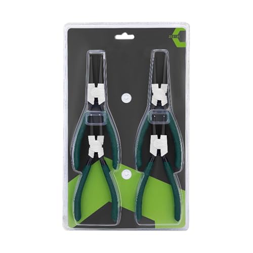 Alicates para circlips externos de 18 cm con mordazas rectas y curvas 2
