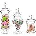 MyGift Designer Clear Glass Apothecary Jars (3 Piece Set) Decorative Weddings Candy Buffet