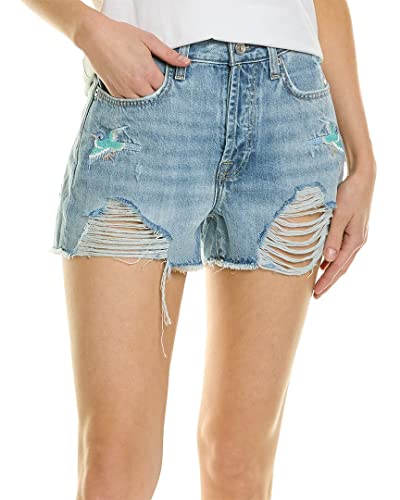7 For All Mankind Women's Monroe Cutoffs in Floral Rigid