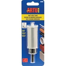 Artu - Tungsten Carbide Grit 1In Hole Saw w/Arbor &Pilot