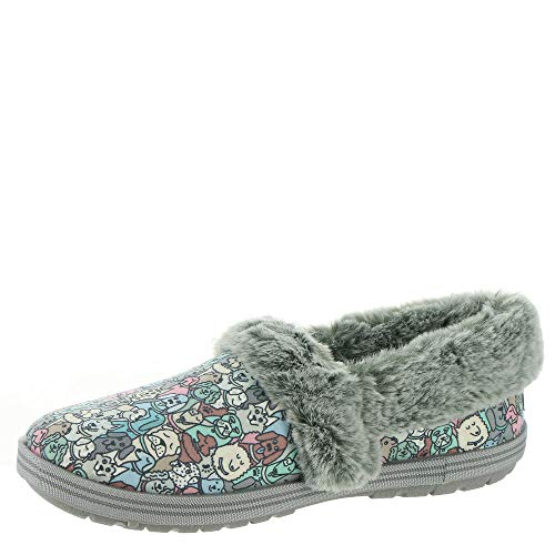 Skechers Skechers BOBS Womens Slipper, Gray Multi, 6 M US