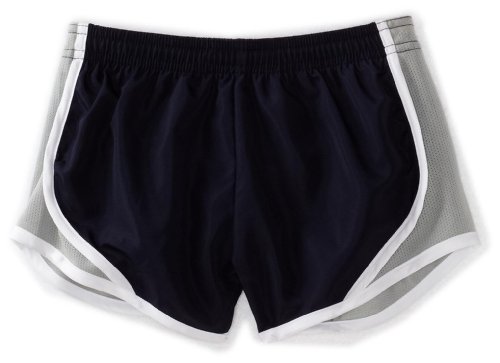 Soffe Big Girls' Team Shorty Short, Navy/Silver, X-Large