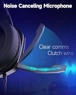 AOC Gaming Headset with Microphone for Ps5 Ps4 PC, Gaming Headphones with Mic,Noise Cancelling Headset for Nintendo Switch/3DS Xbox Series X/S, Switch, Laptop, Mac, Phone Black