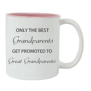 Only the Best Grandparents Get Promoted to Great Grandparents Ceramic Coffee Mugs Bundle (Black, Pink) Only the Best Grandparents Get Promoted to Great Grandparents Ceramic Coffee Mugs Bundle Black Pink