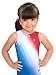 GK Girls Shooting Stars Gymnastics Dance Leotard (AM, Stars & Stripes Flag)