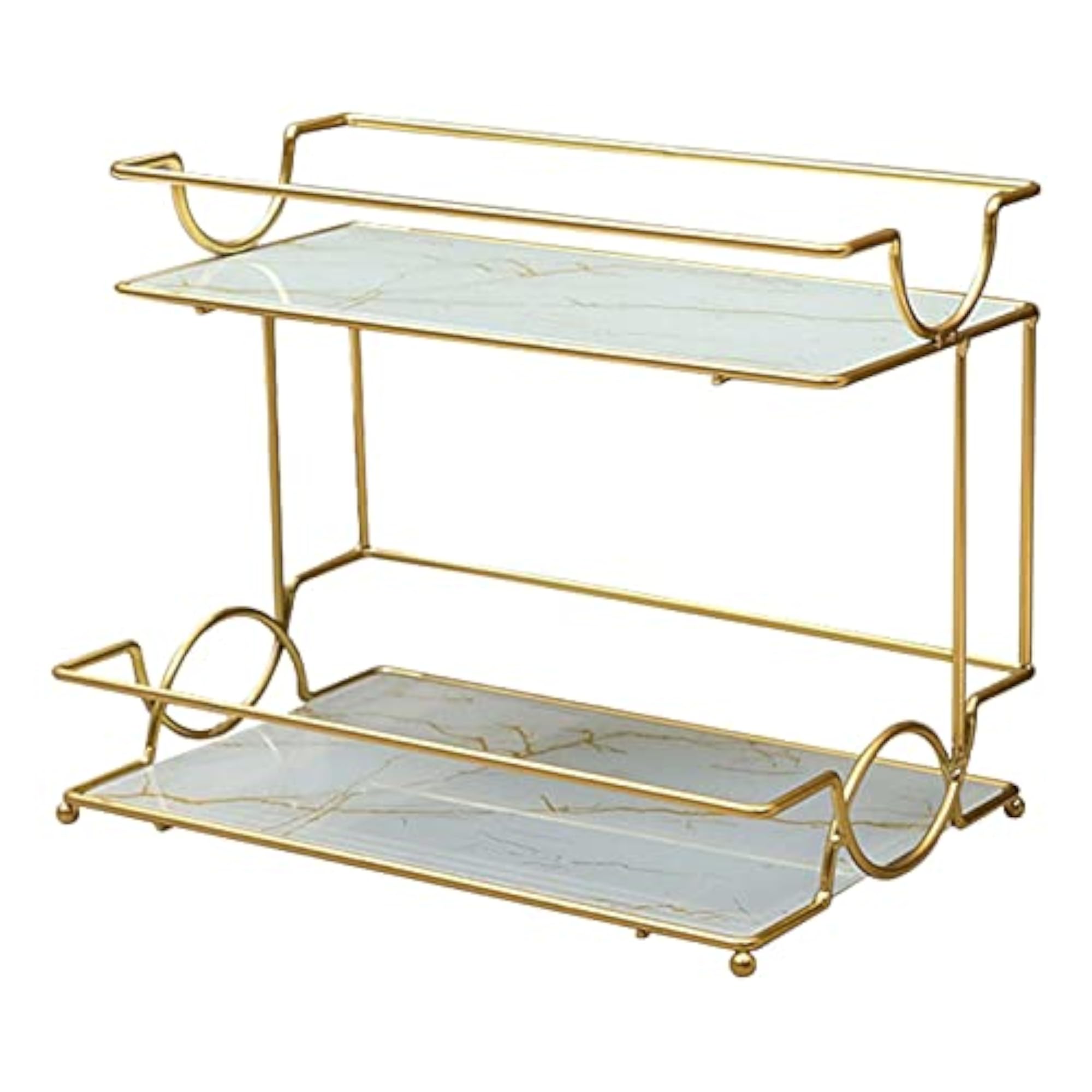 2 Tiers Standing Rack Storage Shelf for Bedroom