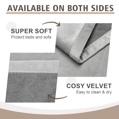 Ameritex Pet Bed Blanket Reversible 100% Waterproof Velvet Super Soft for Sofa and Bed by Ameritex - Image 4