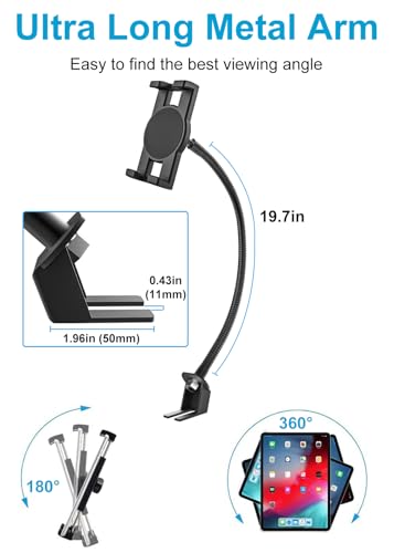 Soporte para tableta de coche con brazo flexible de cuello de cisne de alta rigidez 4