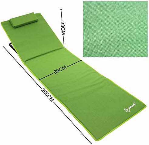 Homecall XXL Beach mat green, textilene padded with quick dry foam