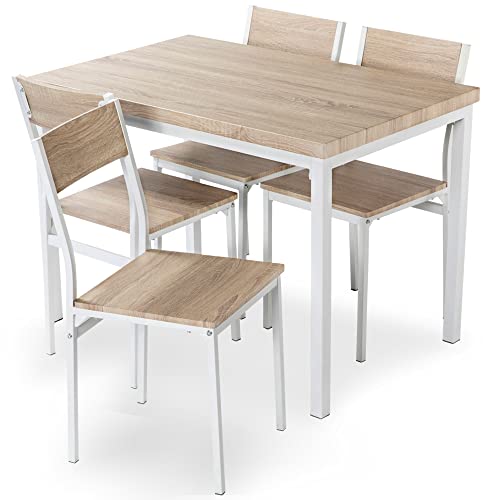 アイリスプラザ ダイニングテーブル 3点セット テーブル チェア リビング ヴィンテージダイニング3点セット ナチュラル×ホワイト VDS3-7075