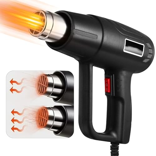 HavenPlus 1500W Electric Heat Gun | Dual Temperature Control (300 / 500) | Heavy-Duty Hot Air Gun with Overload Protection Ideal for Crafts Shrink Wrapping Resin Paint Removal & More