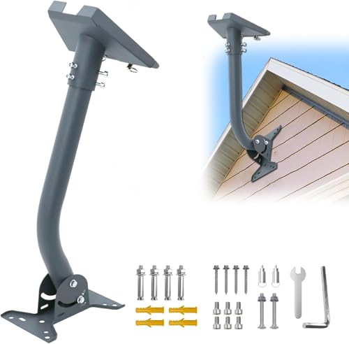 AIMPET�q���C���^�[�l�b�g�p�Ǌ|���u���P�b�g Starlink Gen3�Ή� 360�x��] 20�x�p�x���� �����E�O�ǐݒu�Ή� ��t�L�b�g�t�� �A���e�i�Œ�}�E���g �O���[ (��̓I�Ȑ��i���@�ɂ��Ă͐��@�}�����Q�Ƃ��������B)