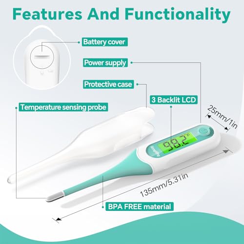 Rongfeng QT001 Digital Oral Thermometer, 8S Fast Reading Thermometer For Adults And Kids thumb #1