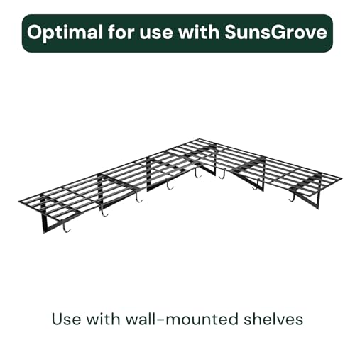 SunsGrove Heavy-Duty 4-Pack Overhead Garage Ceiling Storage Hooks, Add-On Storage Rail Hook Accessory for Hanging Bikes and More, Supports Up to 66lbs - Thumbnail 6