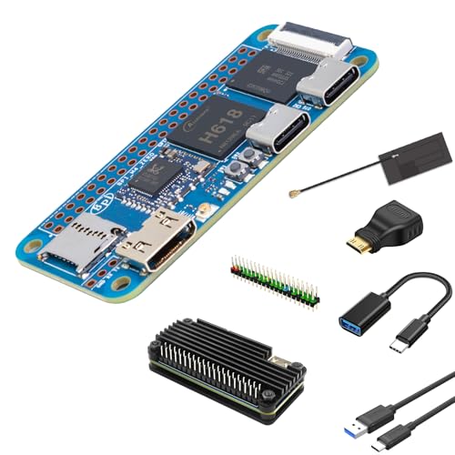 youyeetoo Banana Pi BPI-M4 Zero komputer jednopłytkowy, 4G RAM 32G eMMC, czterordzeniowy procesor 1,5 GHz Allwinner H618, obsługuje wyświetlacz 4K Run Ubuntu (bez karty SD, z metalową obudową)