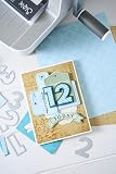 Sizzix Zestaw przezroczystych znaczków z matrycami Framelits, oznacz go według 49 i Market, 6 gumowych stempli i 17 matryc do cięcia