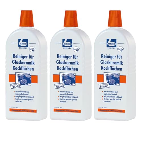 Dr. Becher Reiniger für CERAN Kochflächen, 3er Set (3 x 500ml Flasche)
