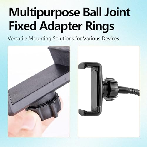 YAFIYGI 6 Pack Car Phone Mount Replacement Parts Tightening Nut for Replacement Car Mount Screw-On Ball-Joint Fixed Adapter Head Bracket Holder Ring for Camera DVR Camcorder Wireless Phone 17mm - Thumbnail 4