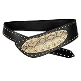 YIVIXIY Waist Belt,Oversized Buckle Waist Belt Punk Wide Chain Heavy Duty Buckle Modern Waistband Waist Chain Studded Belt