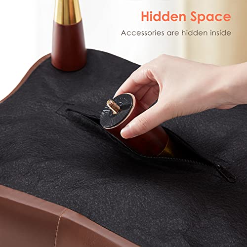 Soohow Foot Stool Small Ottoman Foot Rest, Velvet Foot Stools Pouf Ottoman Step Stool With Padded Seat, Wooden Footstool With Wood Legs, Sofa Footrest For Living Room, Entryway, Foot Stool Under Desk #TOP6