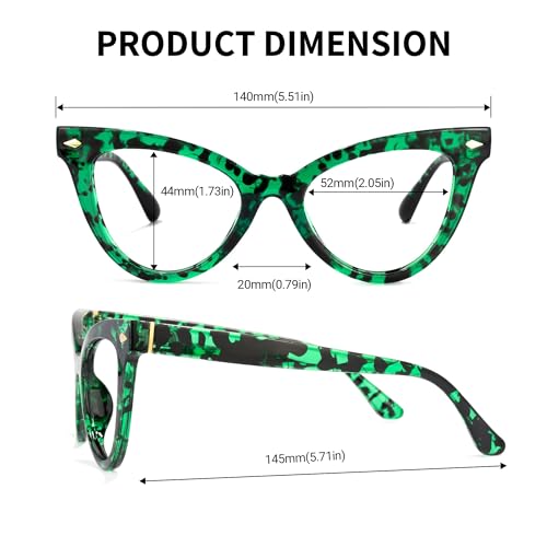 Image of VOOGLAM Cat Eye Blue Light Blocking Glasses for Women Anti UV Eyestrain Eyewear Maite OP02131