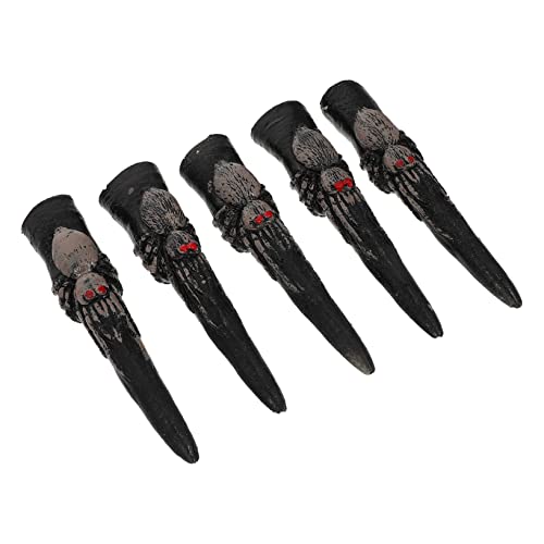 BESTonZON 10 Pcs Conjunto Unhas Falsas Dedos Bruxas Assustadoras Dedos Vampiro Adereços Dedo Zumbi D