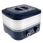 MENIBBLER Food Dehydrator, 5 Tray Food Dryer Machine Temperature, Adjustable Freeze Dried Machine Quiet Freeze Dryer with LCD Display Timer for Drying Fruits Meat Vegetable Jerky Pet Treat (Blue)