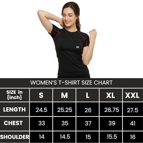 Image of NINQ Women's Long Sleeve Compression T-Shirt for Gym, Running, Yoga & Sports Wear