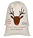 Xunlong Santa Sack Christmas Bag Large Cotton Santa Bag with Drawstrings for Christmas Presents 27.5