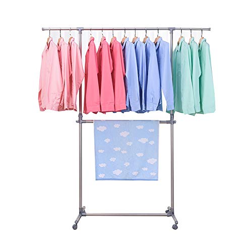 XiRah Tendedero de Ropa Plegable Grande, tendedero Que Ahorra Espacio, tendedero de Metal, cómodo y Duradero, para Ropa, Pantalones, edredones, Zapatos, Calcetines, Secado de Toallas (Gris)
