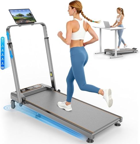 Treadmill Walking Pad with 12% Incline & Height Adjustable Handle...