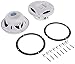 LANZAR Marine Speakers, 5.25 Inch, Water Resistant, 400 Watt Power, 2 Way Audio System, Resin Treatment, Includes Grills and Installation Hardware for Indoor and Outdoor Use, AQ5CXW (White)
