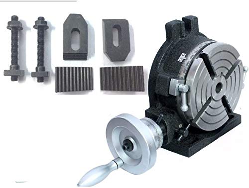 Image of 6" (150 mm) Precision HV6-4 Slots Rotary Table with M8 Clamp Kit for Milling