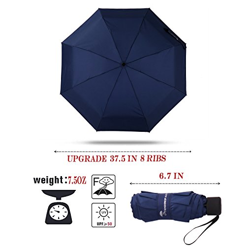 Sy Compact Travel Umbrella - Lightweight Portable Mini Compact Umbrellas (Blue) #TOP1
