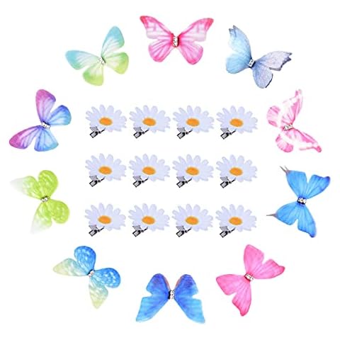 NITAIUN Daisy and Butterfly Hair Clips Set Cover