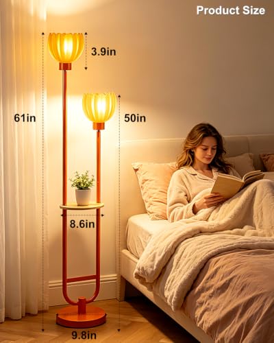 Image of Lightdot Globe Floor Lamp with LED Bulbs Included, Dimmable Floor Lamps,Unique Modern Standing Tall Lamp for Bedroom Living Room /Sofa Beside /Corner Decor-Gold