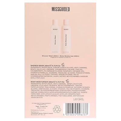 MISSGUIDED So Fresh So Clean Set for Women - 2 Pc 6.76oz Shawer Wash, 6.76oz Body Moisturizer