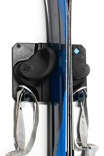 Gravity Grabber - Ultimate Ski + Snowboard Wall Storage Rack | Save Your Rocker, Tips, and Tails | Damage-Free Ski/Snowboard Storage Rack | Fits any Ski or Snowboard | Ski/Board Wall Storage (Black, 1)