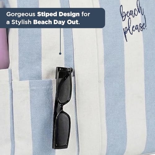Image of Folkulture Beach Bag | Large Waterproof Beach Tote Bag for Women, Beach Essentials, Travel & Vacation Essentials