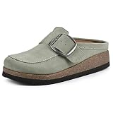 WHITE MOUNTAIN Women's Bueno Mule, Sage Green/Suede, 8 M