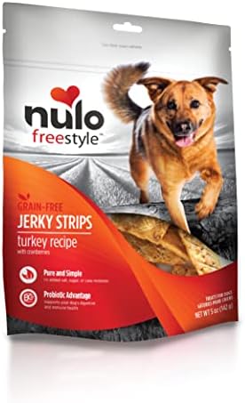 Nulo Freestyle Premium Jerky Strips Dog Treats, Grain-Free High Protein Jerky Strips made with BC30 Probiotic to Support Digestive & Immune Health