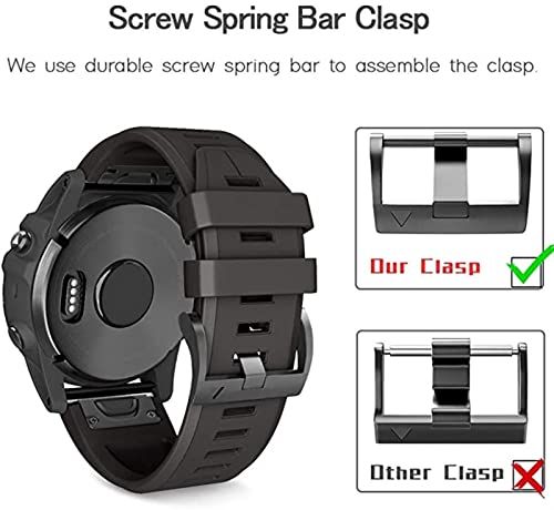 Correa de silicona de 26 22 mm GUMMMY para Garmin Fenix 6X y 6Pro 4