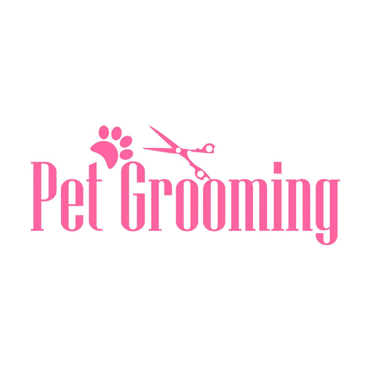 Modern Pet Grooming Salon Window Wall Decal Dog Cat Animal Salon Glass Wall Sticker Vinyl Shop Large - 44x112cm โ image 1
