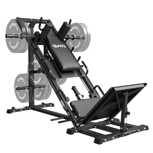 GMWD Leg Press Hack Squat Machine, Leg Exercise Machine with Linear Bearing, Lower Body Special with Weight Storage for Quads, Hamstring, Glutes, Calves, Heavy Duty Home Gym Leg Day Equipment