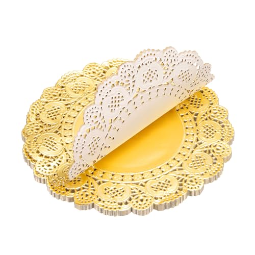 Napperons en papier dentelle dorée pour sublimer vos tables d'anniversaire et buffets - 4